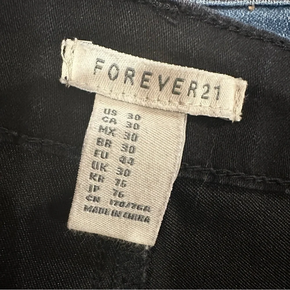 Forever 21 Black Denim Skinny Jeans 30 - Picture 5 of 5